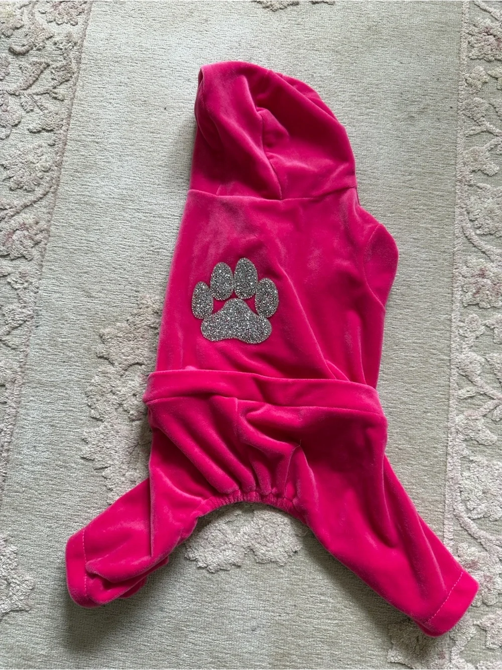 Glitter Paw Pet Blanket - Hot Pink